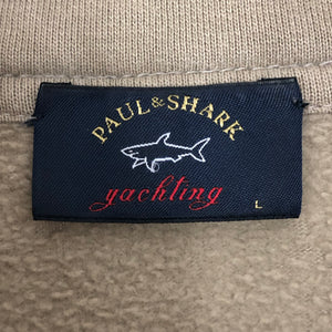 Paul and Shark Beige Half Zip Pullover Sweater - Large (L) PTP 22"