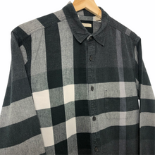 Load image into Gallery viewer, Burberry Brit Grey Nova Check Long Sleeved Shirt - Medium (M) PTP 20.5&quot;
