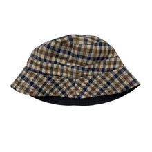 Load image into Gallery viewer, Aquascutum House Check / Navy Reversible Bucket Hat - One Size Fits All
