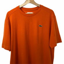 Load image into Gallery viewer, Lacoste Orange Short Sleeved Logo T-Shirt - Large (L) PTP 22.5&quot;
