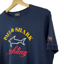 Load image into Gallery viewer, Paul and Shark Navy Short Sleeved Logo T-Shirt - Medium (M) PTP 19.75&quot;
