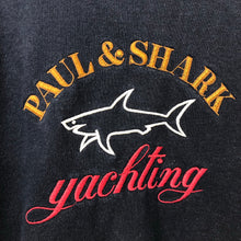 Load image into Gallery viewer, Paul and Shark Navy Embroidered Logo Crew Neck Sweater - Medium (M) PTP 21&quot;
