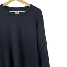 Load image into Gallery viewer, C.P Company Navy Crew Neck Lens Sweater - Medium (M) PTP 21.75&quot;
