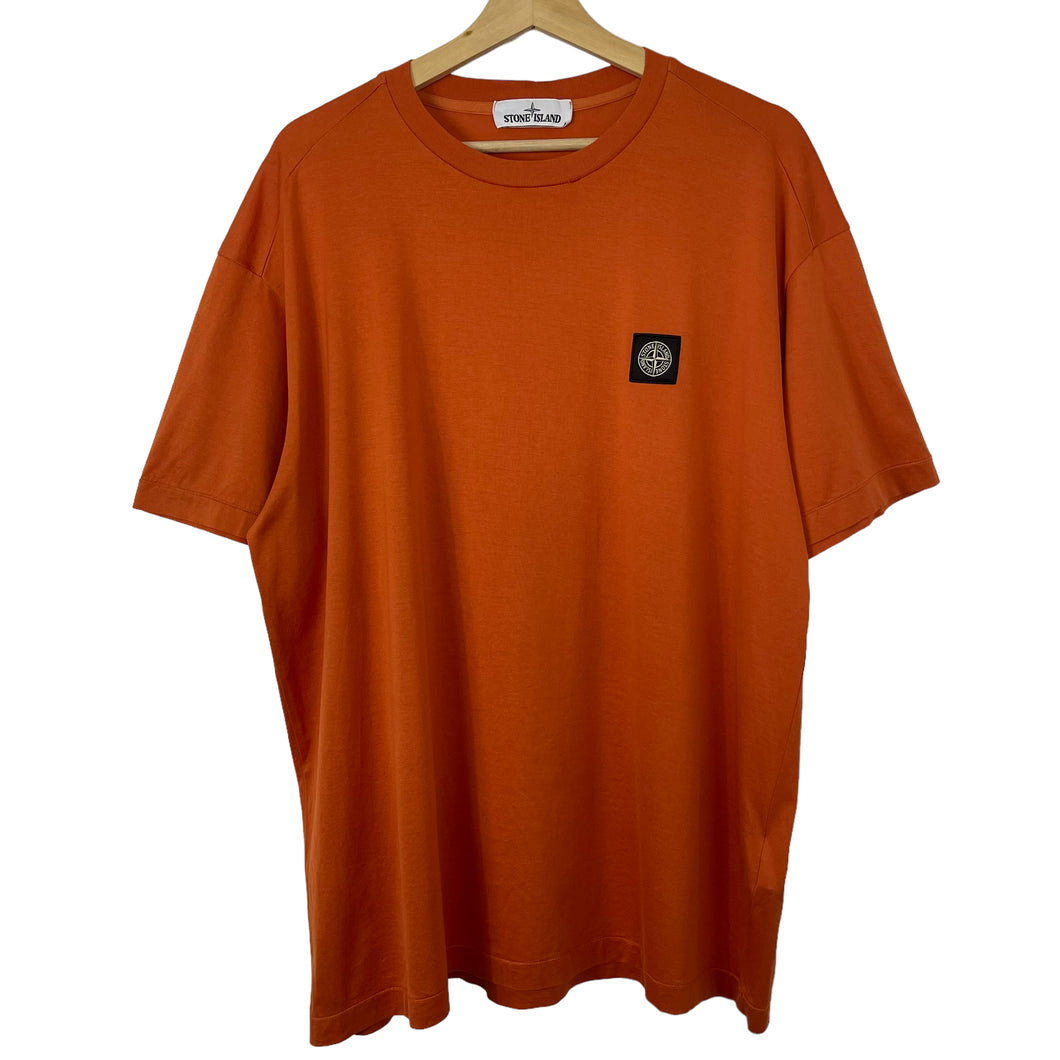 Stone Island Orange Short Sleeved Logo T-Shirt - Double Extra Large (XXL) PTP 24.5