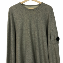 Load image into Gallery viewer, C.P Company Grey Crew Neck Lens Sweater - Large (L) PTP 22.5&quot;
