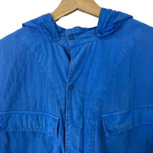 C.P Company Blue Goggle Hooded Overshirt - Triple Extra Large (XXXL) PTP 26"