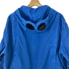 Load image into Gallery viewer, C.P Company Blue Goggle Hooded Overshirt - Triple Extra Large (XXXL) PTP 26&quot;
