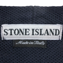 Load image into Gallery viewer, Vintage Stone Island Navy Spell-Out Logo Sweater - Large (L) PTP 23.5&quot;
