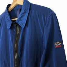 Load image into Gallery viewer, Paul and Shark Blue Nylon Shimmer Overshirt - Medium (M) PTP 21.25&quot;
