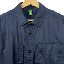 Load image into Gallery viewer, Ma.Strum Navy Blue Button Up Multi Pocket Overshirt - Medium (M) PTP 21.5&quot;
