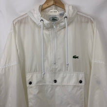 Load image into Gallery viewer, Vintage White Lacoste Izod Half Zip Cagoule - Medium (M) PTP 23&quot;
