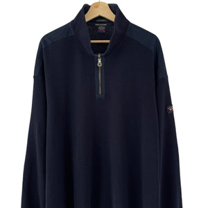 Paul and Shark Navy Bretagne Half Zip Jumper - Six Extra Large (6XL) PTP 30"