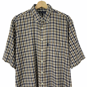 Aquascutum House Check Short Sleeved Shirt - Extra Large (XL) PTP 24.5"