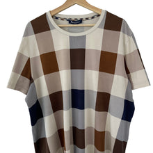 Load image into Gallery viewer, Aquascutum Block Check Short Sleeved T-Shirt - Double Extra Large (XXL) PTP 25&quot;
