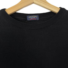 Load image into Gallery viewer, Paul and Shark Black Crew Neck Wool Sweater - Small (S) PTP 18.5&quot;
