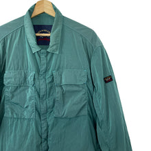 Load image into Gallery viewer, Paul and Shark Water Green Econyl Nylon Metal Overshirt - Triple Extra Large (XXXL) PTP 27&quot;
