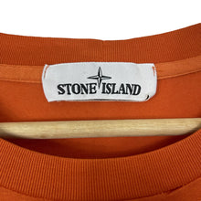 Load image into Gallery viewer, Stone Island Orange Short Sleeved Logo T-Shirt - Double Extra Large (XXL) PTP 24.5&quot;
