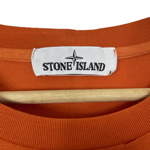 Stone Island Orange Short Sleeved Logo T-Shirt - Double Extra Large (XXL) PTP 24.5"