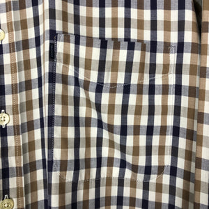 Aquascutum House Check Long Sleeved Shirt - Medium (M) PTP 24"