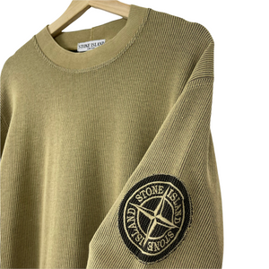 Stone Island Crew Neck Embroidered Logo Sweater - Large (L) PTP 22"