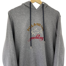 Load image into Gallery viewer, Paul and Shark Grey Embroidered Logo Hoody - Large (L) PTP 20.5&quot;
