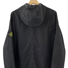 Load image into Gallery viewer, Stone Island Black Double Pocket Hooded Overshirt - Large (L) PTP 22.5&quot;
