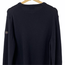 Load image into Gallery viewer, Paul and Shark Navy Wool Crew Neck Logo Sweater - Large (L) PTP 22&quot;
