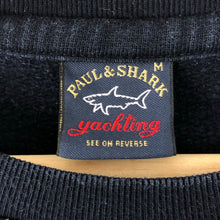 Load image into Gallery viewer, Paul and Shark Navy Logo Crew Neck Sweater - Medium (M) PTP 20&quot;
