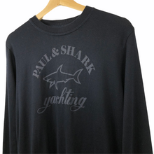 Load image into Gallery viewer, Paul and Shark Navy Logo Crew Neck Sweater - Large (L) PTP 20.5&quot;
