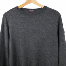 Load image into Gallery viewer, Paul and Shark Dk Grey 100% Wool Crew Neck Sweater - Medium (M) PTP 20&quot;
