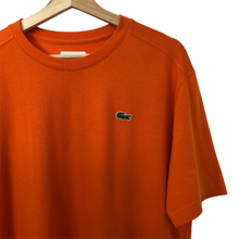 Load image into Gallery viewer, Lacoste Orange Short Sleeved Logo T-Shirt - Large (L) PTP 22.5&quot;
