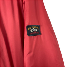 Load image into Gallery viewer, Paul and Shark Red Hooded Shimmer Jacket - Large (L) PTP 24.75&quot;
