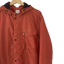 Load image into Gallery viewer, C.P Company Burnt Orange 50 Fili Goggle Hooded Overshirt - Large (L) PTP 22.75&quot;
