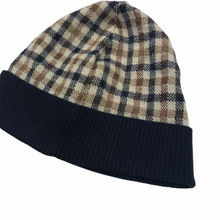 Load image into Gallery viewer, Aquascutum Check / Navy Beanie Hat - Medium (M)
