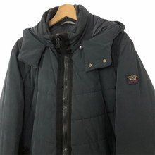 Load image into Gallery viewer, Paul and Shark Navy Padded Puffer Hooded Jacket - Medium (M) PTP 24&quot;
