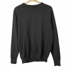 Load image into Gallery viewer, Paul and Shark Grey 100% Wool Crew Neck Logo Sweater - Medium (M) PTP 22.75&quot;
