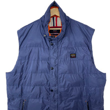 Load image into Gallery viewer, Paul and Shark Blue Down Fill Gilet Body Warmer - Six Extra Large (6XL) PTP 29&quot;
