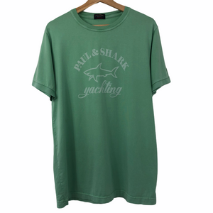 Paul and Shark Green Short Sleeved Logo T-Shirt - Extra Large (XL) PTP 21"