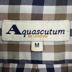 Aquascutum House Check Long Sleeved Shirt - Medium (M) PTP 24"