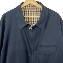 Load image into Gallery viewer, Aquascutum Navy / Check Reversible Harrington Jacket - Extra Large (XL) PTP 28.25&quot;
