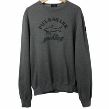 Load image into Gallery viewer, Paul and Shark Grey Crew Neck Logo Sweater - Large (L) PTP 23.25&quot;
