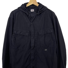 Load image into Gallery viewer, C.P Company Dk Navy Goggle Hooded Overshirt - Double Extra Large (XXL) PTP 23.5&quot;
