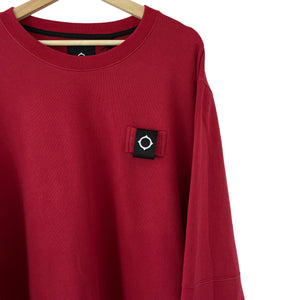 Ma.Strum Red Crew Neck Logo Sweater - Triple Extra Large (XXXL) PTP 28"