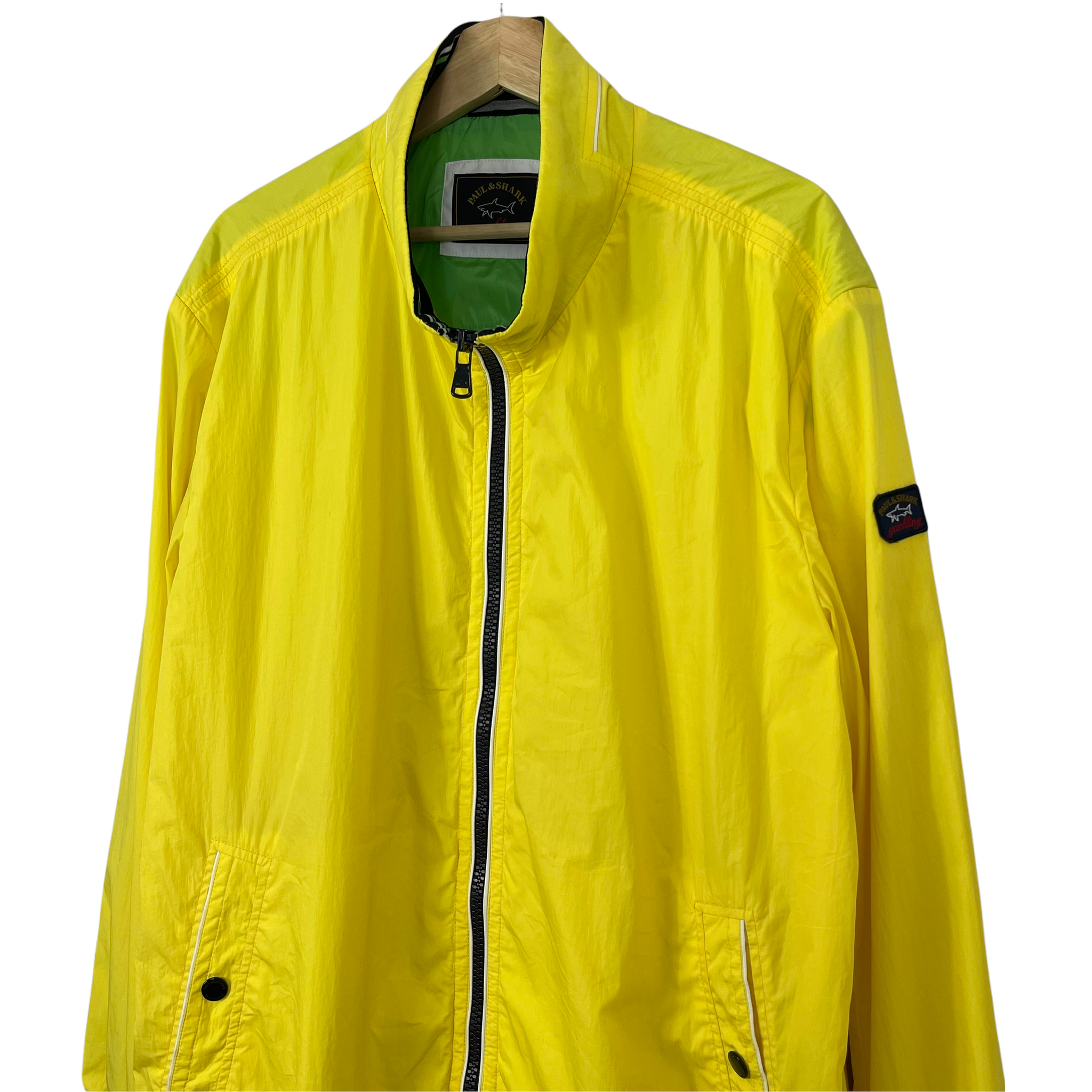 Paul and Shark Yellow Zip Up Jacket Triple Extra Large XXXL