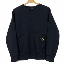 Load image into Gallery viewer, Ma.Strum Navy Crew Neck Sweater - Small (S) PTP 20.75&quot;
