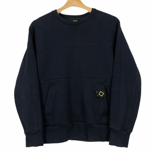 Ma.Strum Navy Crew Neck Sweater - Small (S) PTP 20.75"