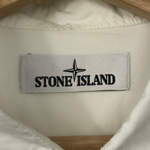 Load image into Gallery viewer, Stone Island Marina White Button Up Overshirt - Medium (M) PTP 21&quot;
