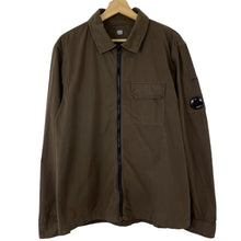 Load image into Gallery viewer, C.P Company Brown Full Zip Pocket Lens Overshirt - Double Extra Large (XXL) PTP 23&quot;
