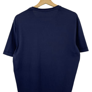 Aquascutum Navy / House Check Short Sleeved T-Shirt - Medium (M) PTP 21"