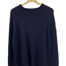 Load image into Gallery viewer, Paul and Shark Navy Crew Neck Eco Wool Sweater - Large (L) PTP 21.5&quot;
